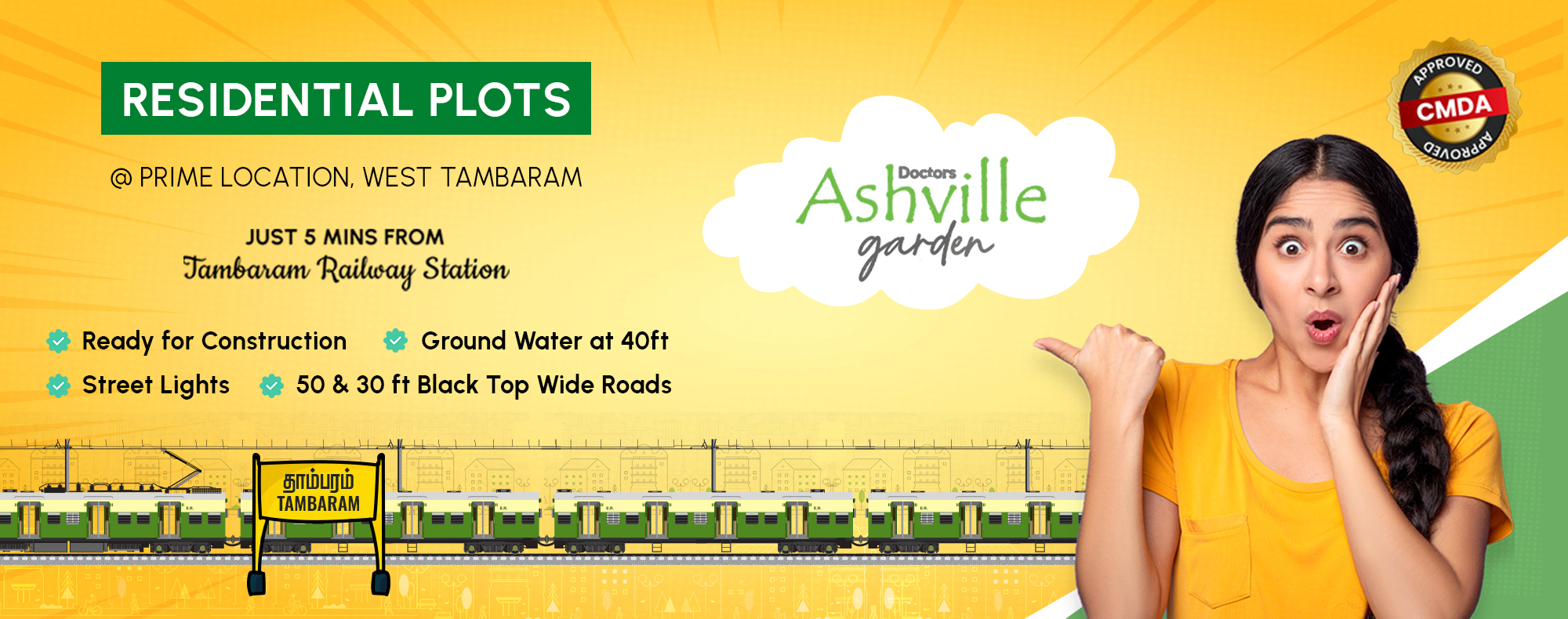 Secure CMDA Plots for sale - Doctor's Ashville Garden
