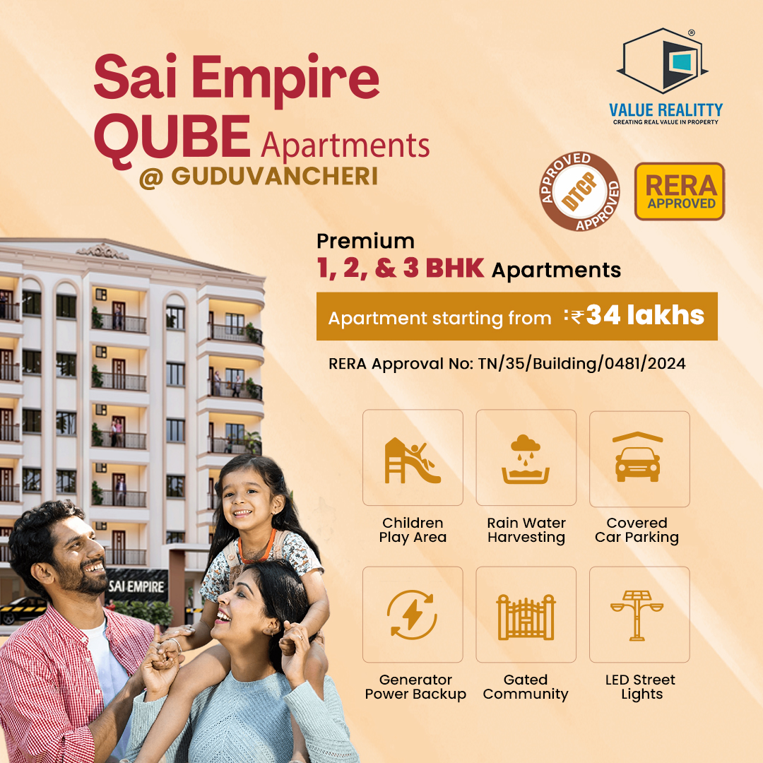 Best 1,2 & 3 BHK Apartments for Sale - Sai Empire Qube - Sai Empire Qube